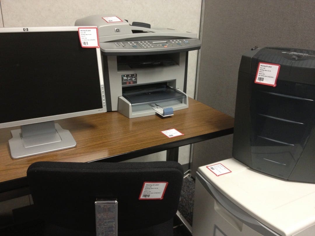 packing office supplies