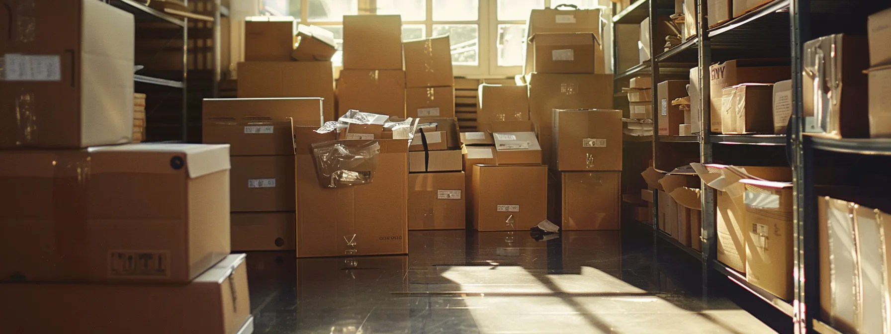 efficiently pack boxes labeled with contents and destination rooms in a bright, organized room ready for a smooth local move.