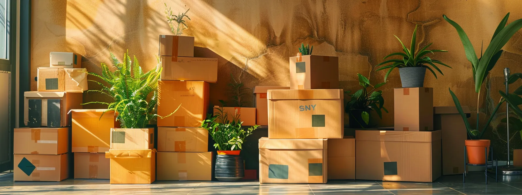 A Neatly Organized Checklist With Moving Boxes Labeled And Stacked In Preparation For A Move In San Jose.