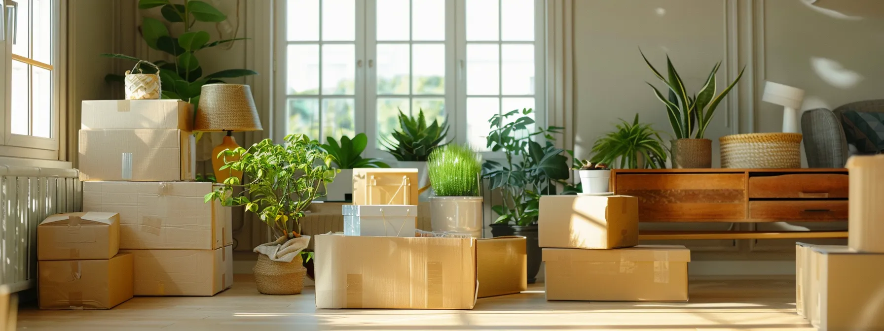 a family efficiently packing boxes with the help of san jose movers, surrounded by organized belongings and moving supplies.