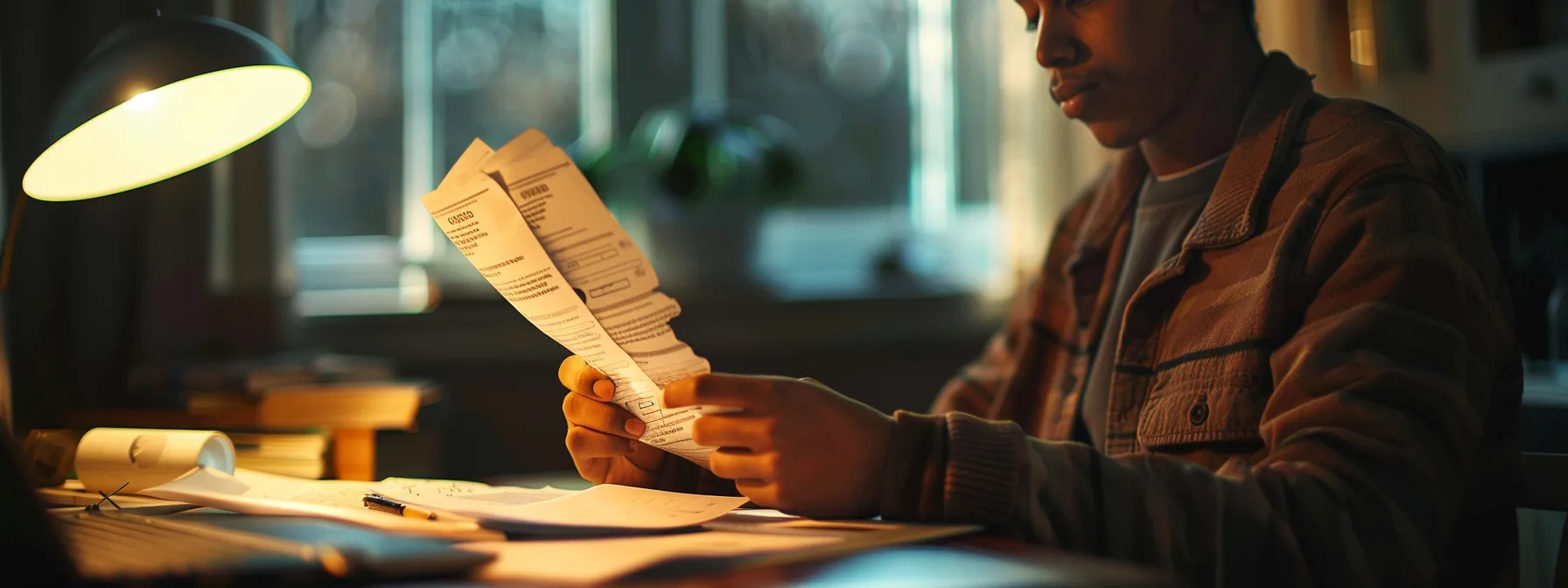 a person carefully reviewing and comparing detailed invoices from different moving companies in oakland.