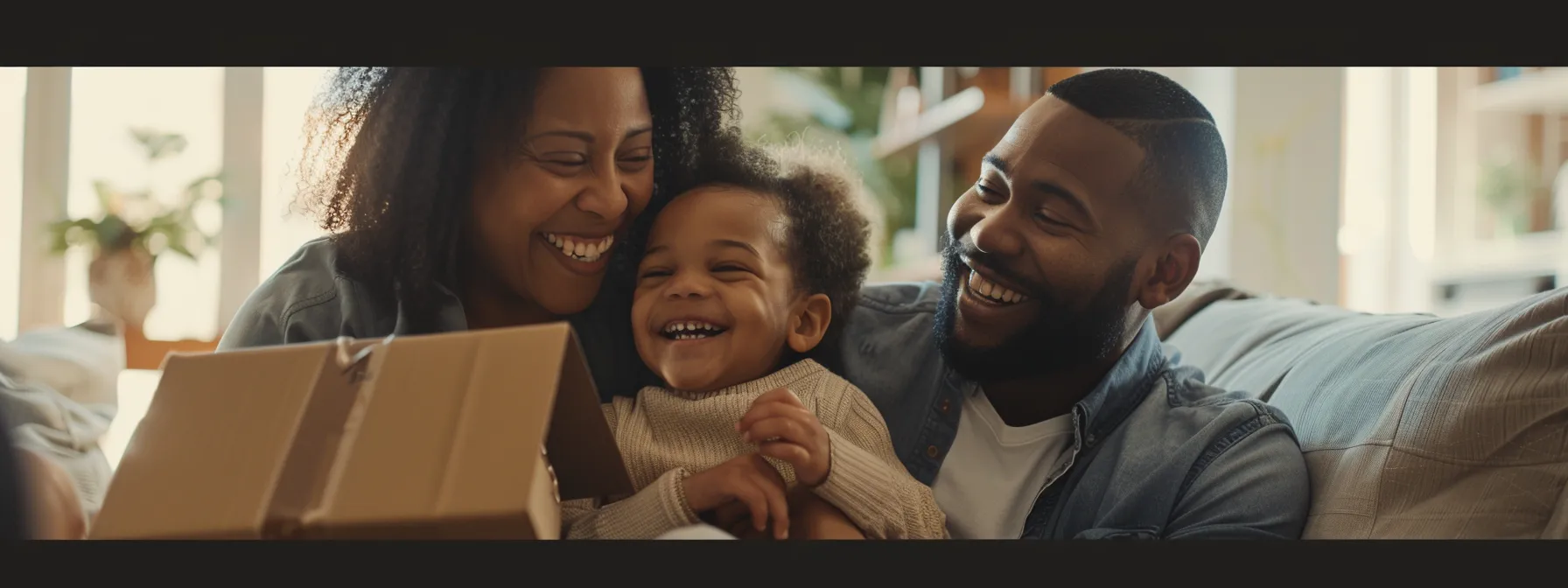 a family smiling as they receive a moving quote from a friendly, budget-friendly oakland moving company.