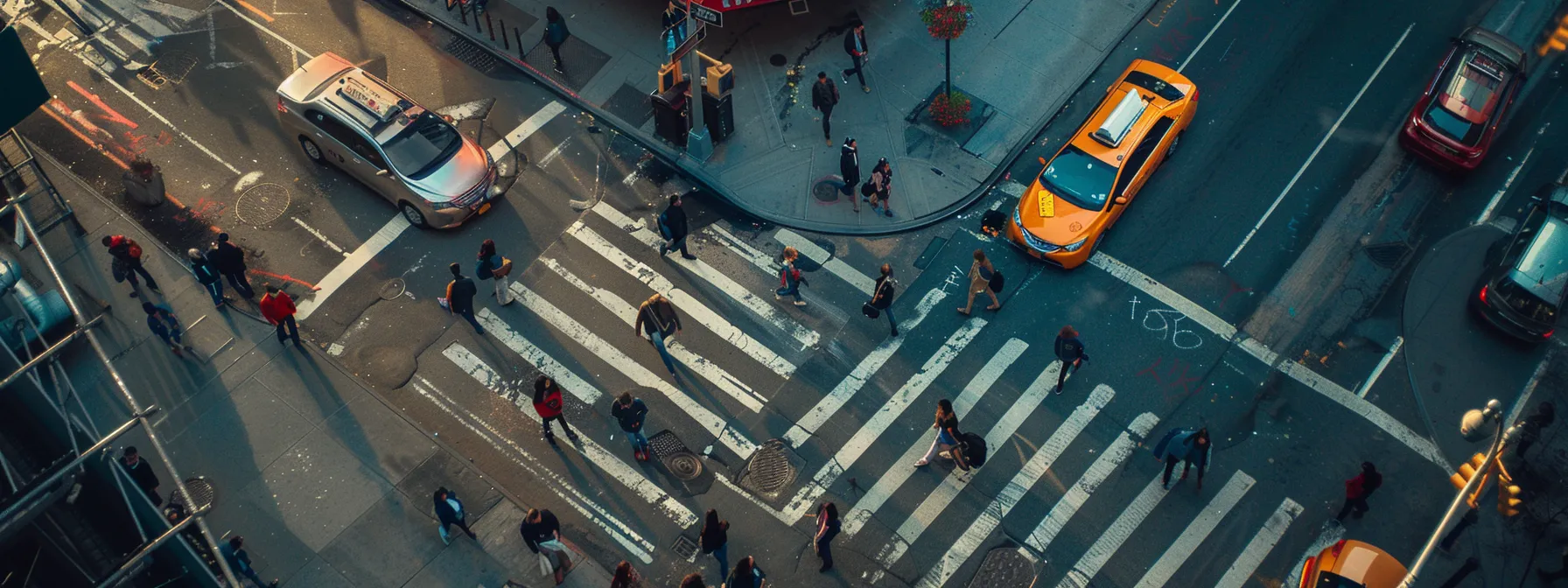 A Bustling Manhattan Street Corner With A Diverse Community Interacting And Exploring Their New Neighborhood In New York City.