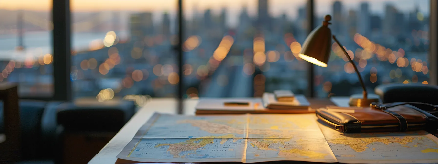 A Detailed Relocation Checklist With A Map Of Downtown San Francisco Visible In The Background, Ready For A Move To New York.