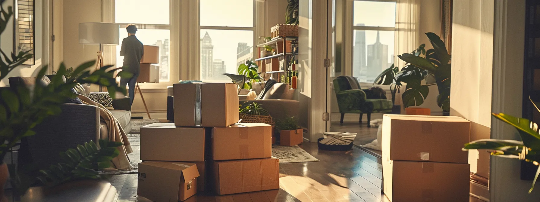 A Group Of Movers Carefully Packing Boxes In A San Francisco Apartment, Surrounded By Moving Supplies And A Detailed Estimate Sheet, Showcasing The Balance Between Cost And Quality During The Relocation Process.