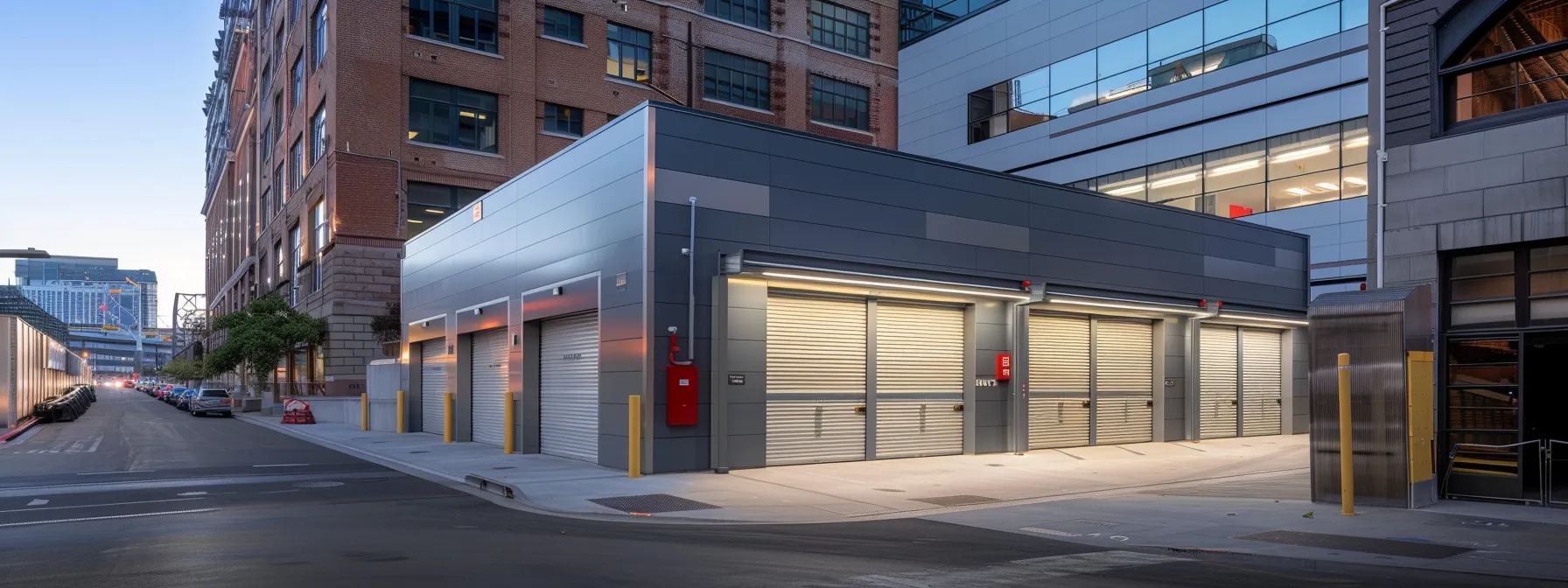 A Modern Storage Facility In Downtown San Francisco, Showcasing Secure Units With State-Of-The-Art Access Controls And Climate-Controlled Spaces For Mover-Friendly Storage Solutions.