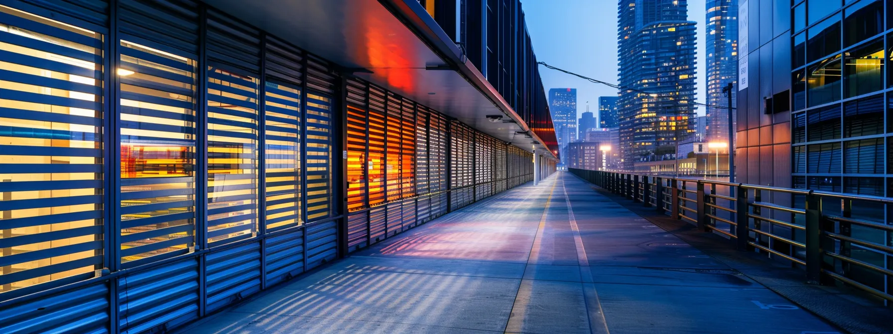 A Modern Storage Facility In Downtown San Francisco, With Sleek Architecture And Rows Of Secure Units Under Bright City Lights, Reflecting The Bustling Urban Setting.