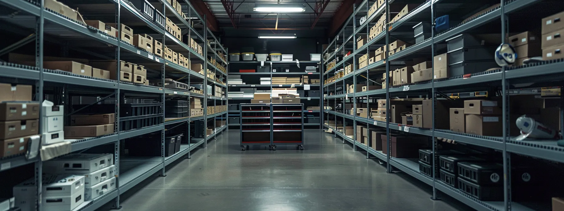 A Neatly Organized Storage Unit With Various Sizes Labeled, Security Cameras In Place, Located In Irvine, Ca.