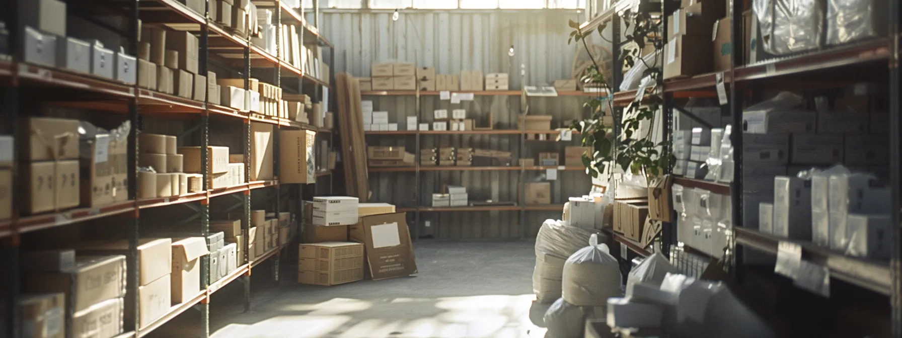 A Neatly Packed Storage Unit In Los Angeles With Labeled Boxes And Protective Materials, Ensuring Organized And Well-Maintained Items For Long-Term Storage.