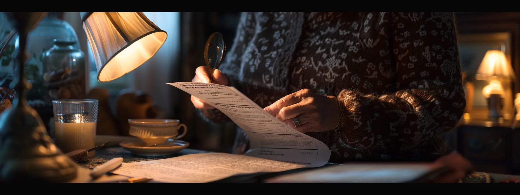 A Person Carefully Reviewing A Detailed Contract With A Magnifying Glass, Highlighting The Importance Of Written Agreements.