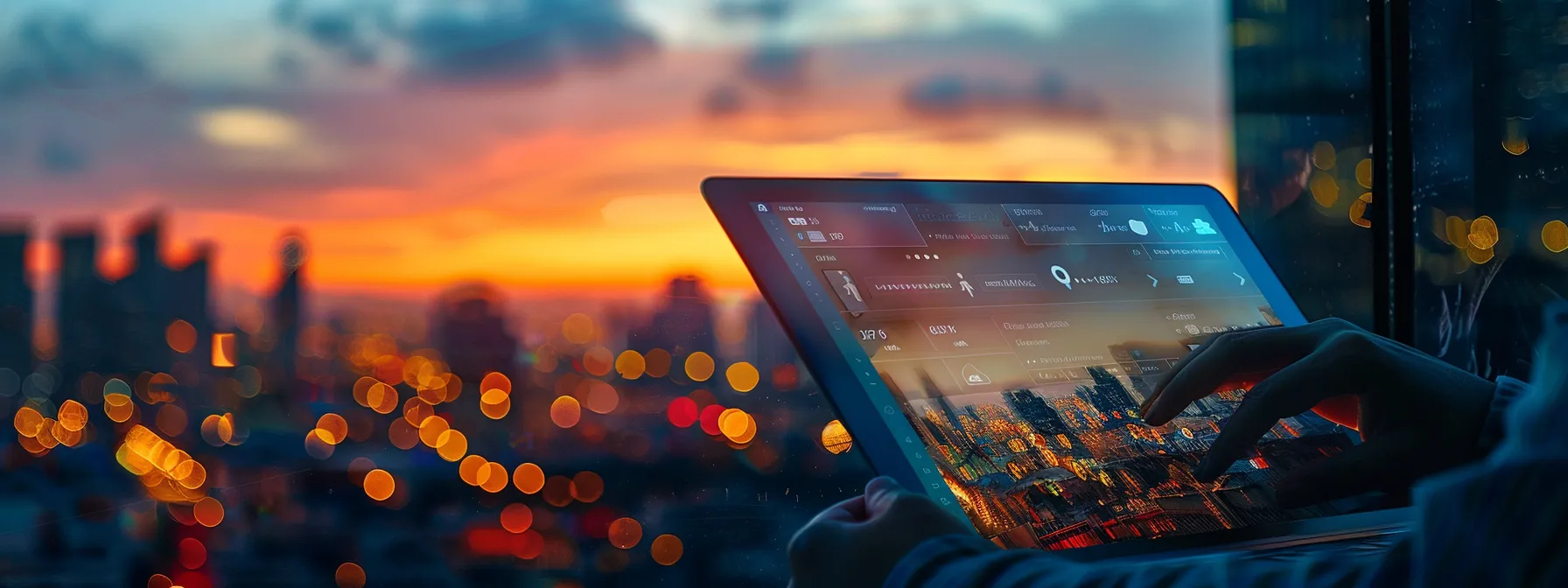 A Person Examining A Laptop Screen Displaying 5-Star Reviews And Positive Testimonials About A Piano Moving Company Against A Backdrop Of Orange County Cityscape.