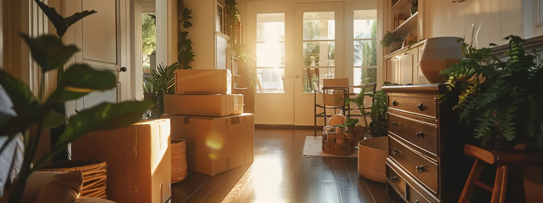 A Professional Moving Team In Los Angeles Carefully Organizing Boxes And Furniture With Precision And Efficiency On Moving Day.