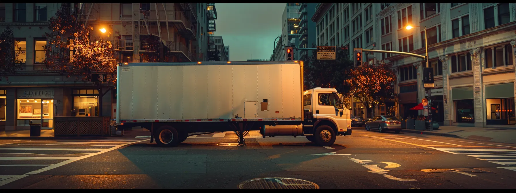 A Professional Moving Truck Parked In Downtown San Francisco, Ready To Assist With A Seamless Relocation.