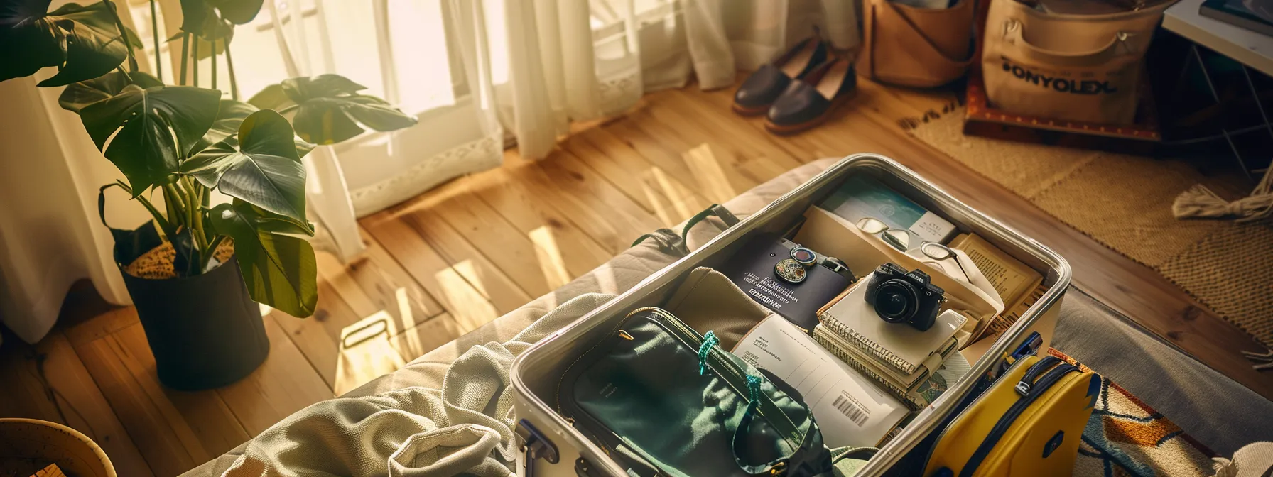 A Suitcase Filled With Essential Items For A Quick Relocation, Surrounded By Important Documents And Valuables, Ready To Be Packed In Irvine, Ca.