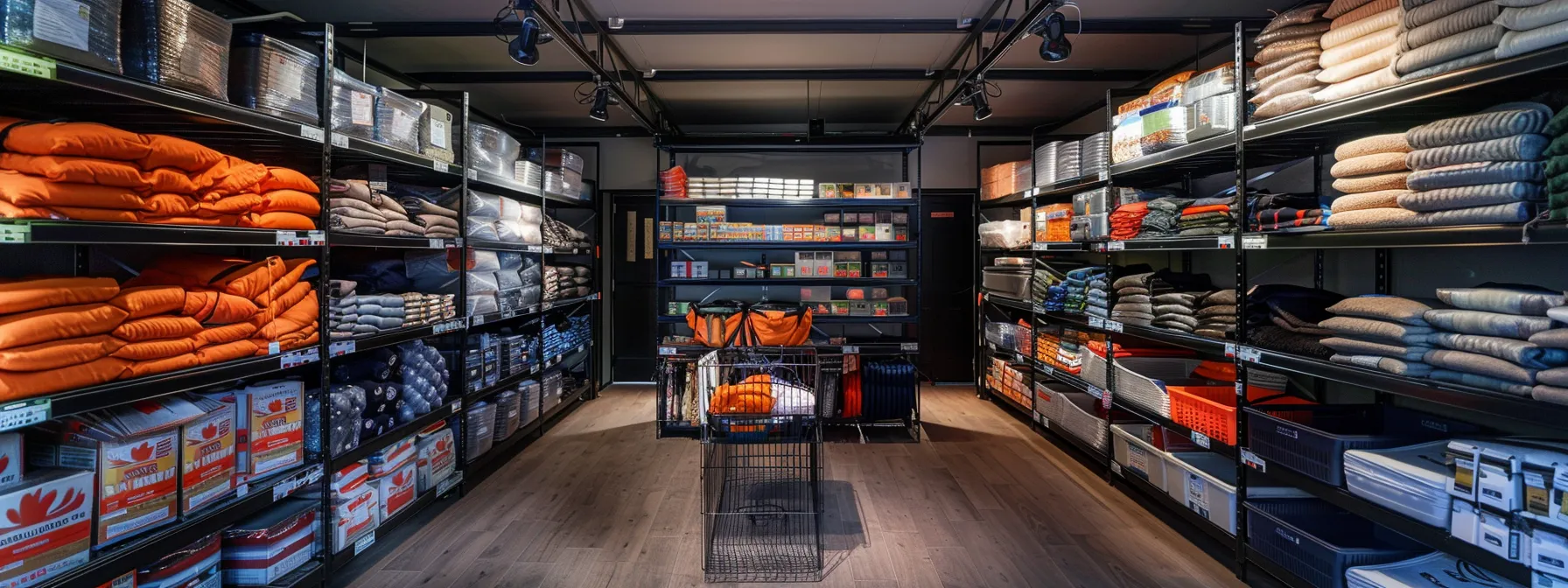 Efficiently Packed Storage Unit With Labeled Shelving And Protection Materials, Maximizing Space And Organization In Orange County.