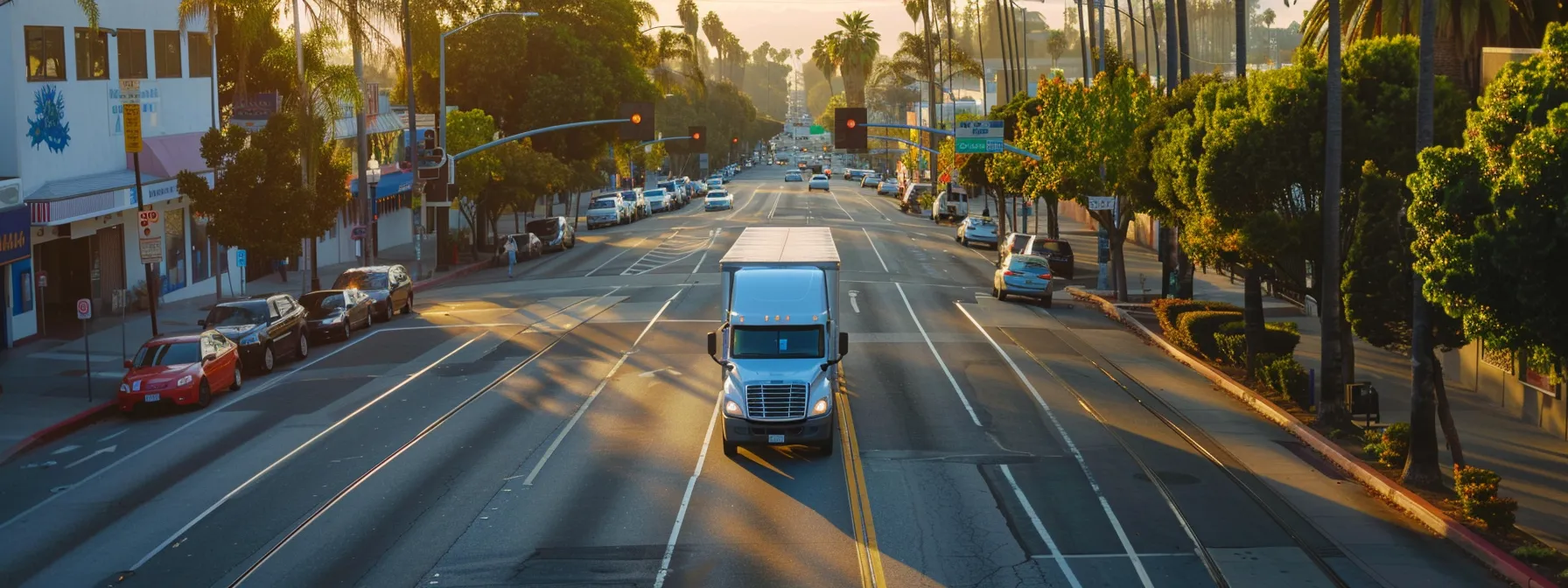 Expert Movers In Los Angeles Strategically Navigating Through The Bustling Streets Of The San Fernando Valley With Precision And Ease.