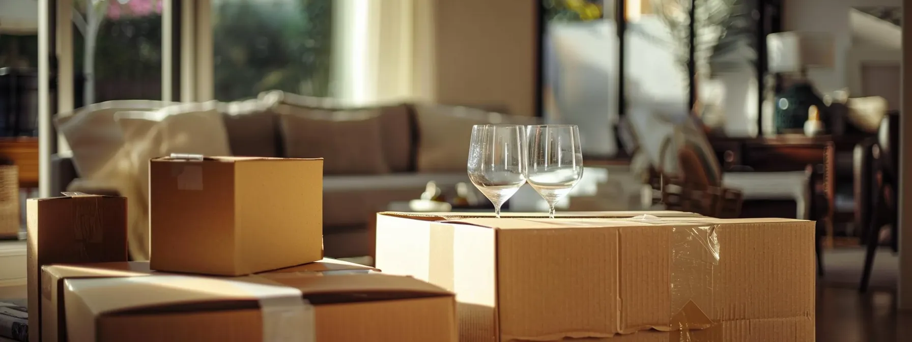 La Home Packers Expertly Packing Fragile Items Such As Delicate Glassware In Sturdy, Protective Boxes For A Seamless And Stress-Free Moving Experience For Los Angeles Residents.