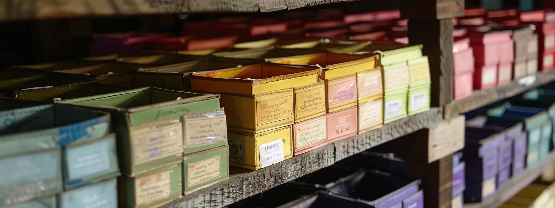 Neatly Stacked Boxes Labeled With Colorful Tags For Easy Organization And Quick Unpacking In Irvine, Ca.