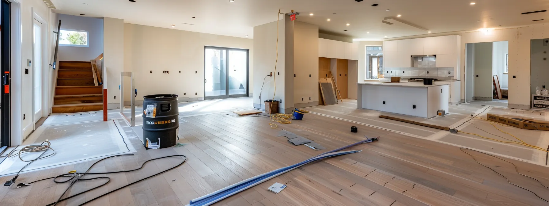 New San Francisco Home Being Prepped With Modern Furniture, Freshly Cleaned Floors, And Safety Features In Place, Ready For A Smooth Move-In Day.