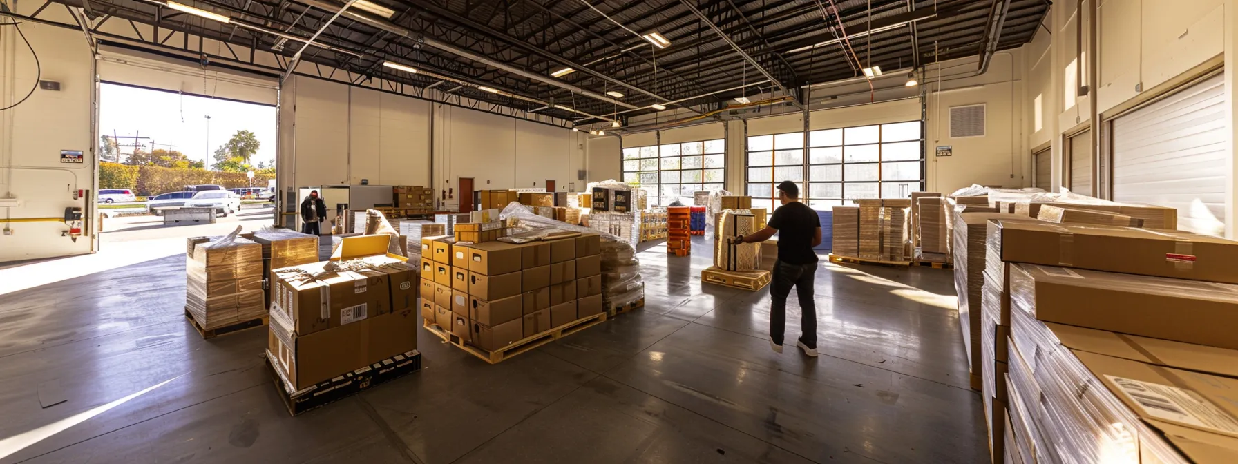 Professional Movers Carefully Wrapping Delicate Items In Custom Boxes At A Modern Packing Facility In Orange County, Highlighting The Attention To Detail And Specialization In Protecting Valuable Belongings.