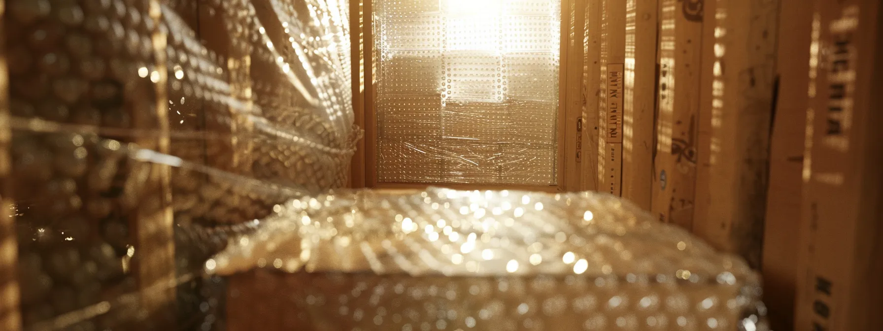 A Box Wrapped In Protective Bubble Wrap And Corrugated Materials, Sealed Securely And Undergoing Transit Testing, Ensuring Product Safety During Transportation In Los Angeles.