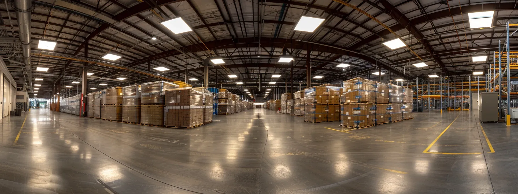 A Climate-Controlled Self-Storage Facility In Irvine, Ca With Neatly Stacked Boxes And Protective Covers For Sensitive Items.