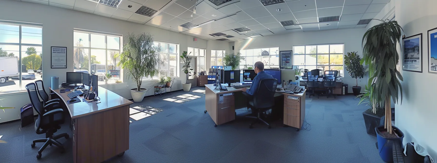 A Customer Service Representative Answering Common Questions About La Moving And Storage In A Bright And Welcoming Office Setting.