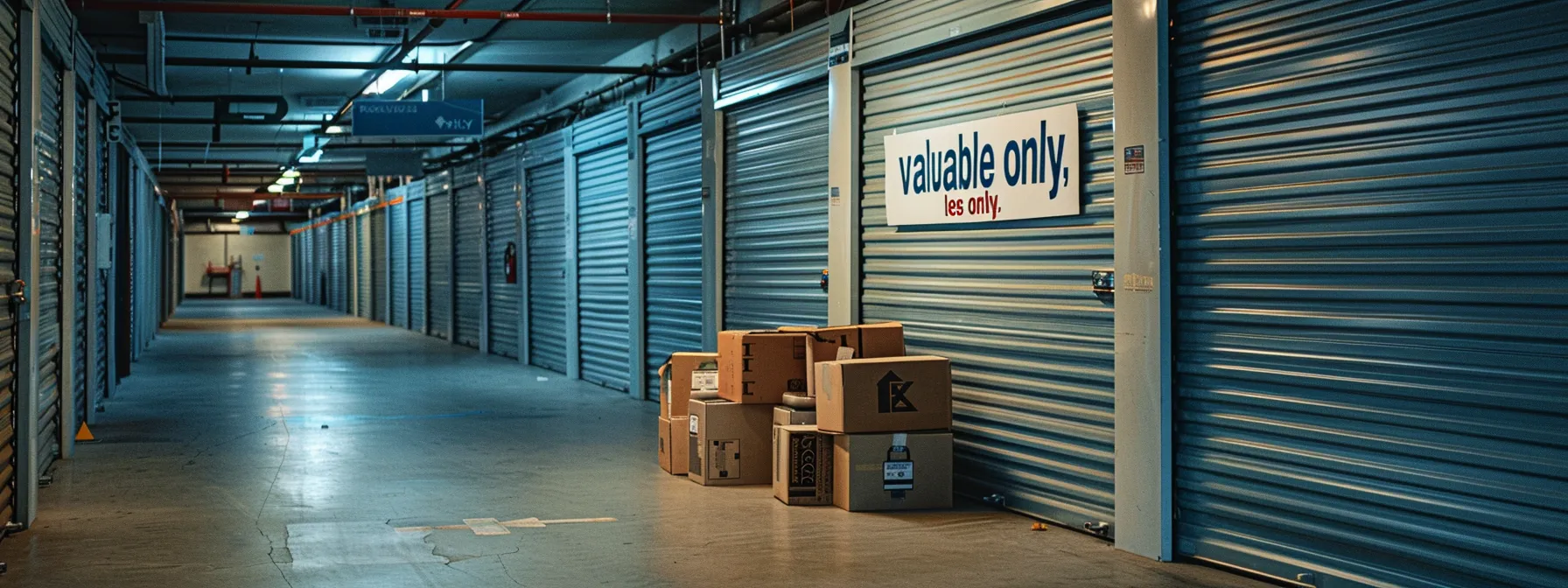 A Locked Storage Unit In Los Angeles Filled With Neatly Stacked Boxes Labeled With 