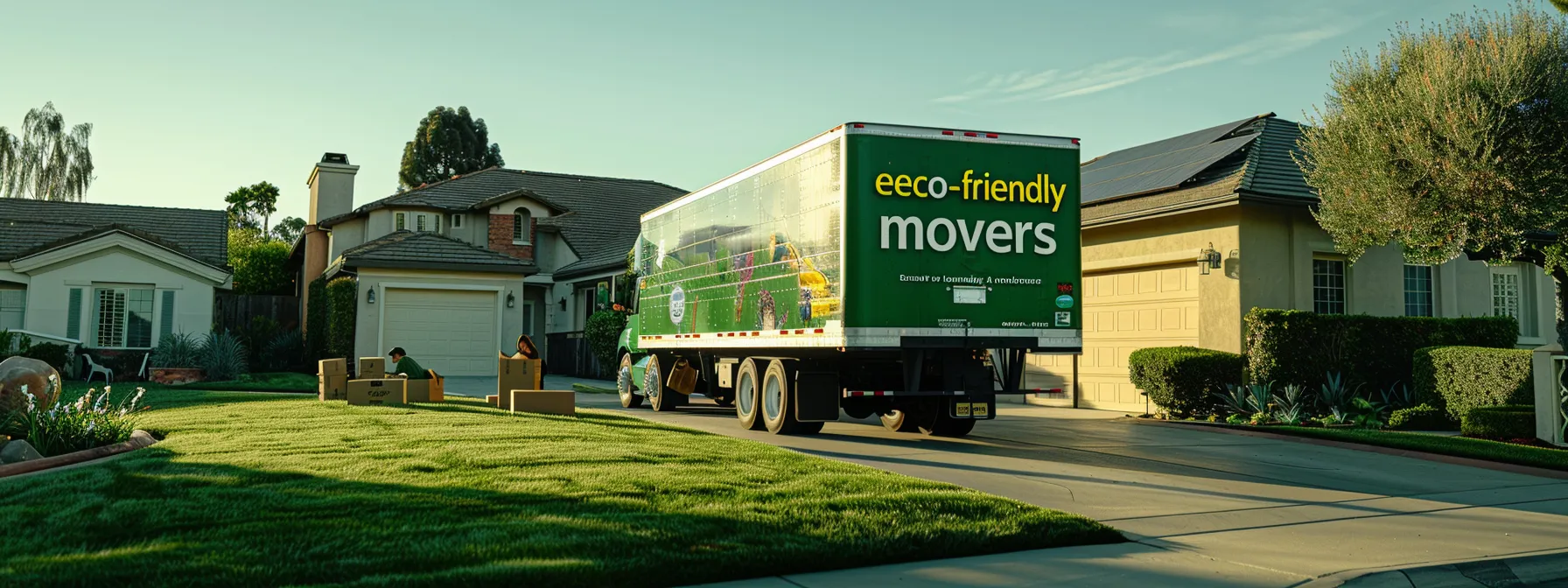 A Moving Truck Labeled With 