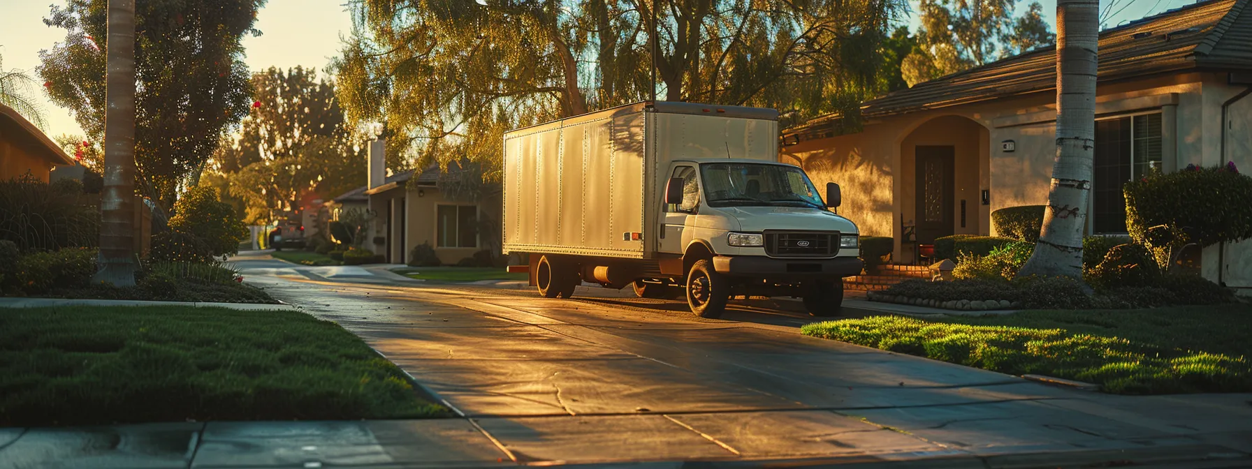 A Moving Truck Parked Outside A Suburban Home In Irvine, Ca, Ready For A Long-Distance Move To Orange County, Showcasing The Importance Of Budgeting For Relocation.