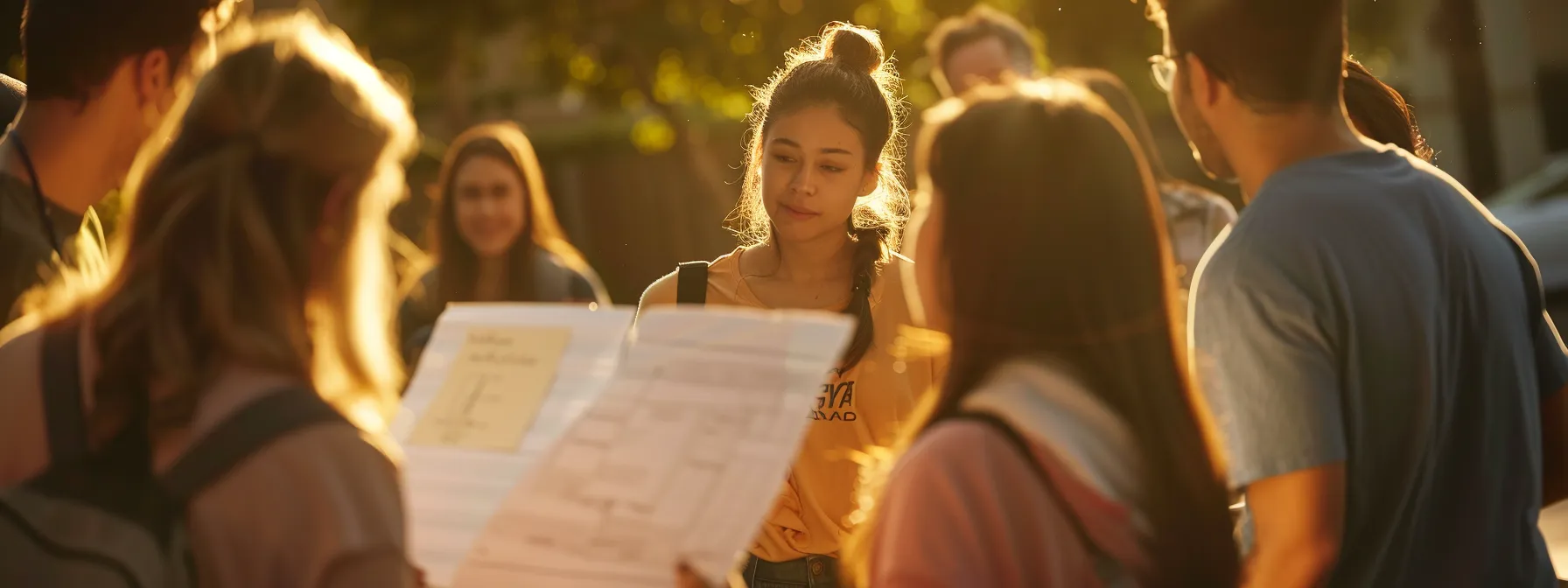 A Person Surrounded By Supportive Friends And Family, Holding A Checklist In Their Hands, With A Serene Expression On Their Face, In The Midst Of A Last-Minute Move In Irvine, Ca.