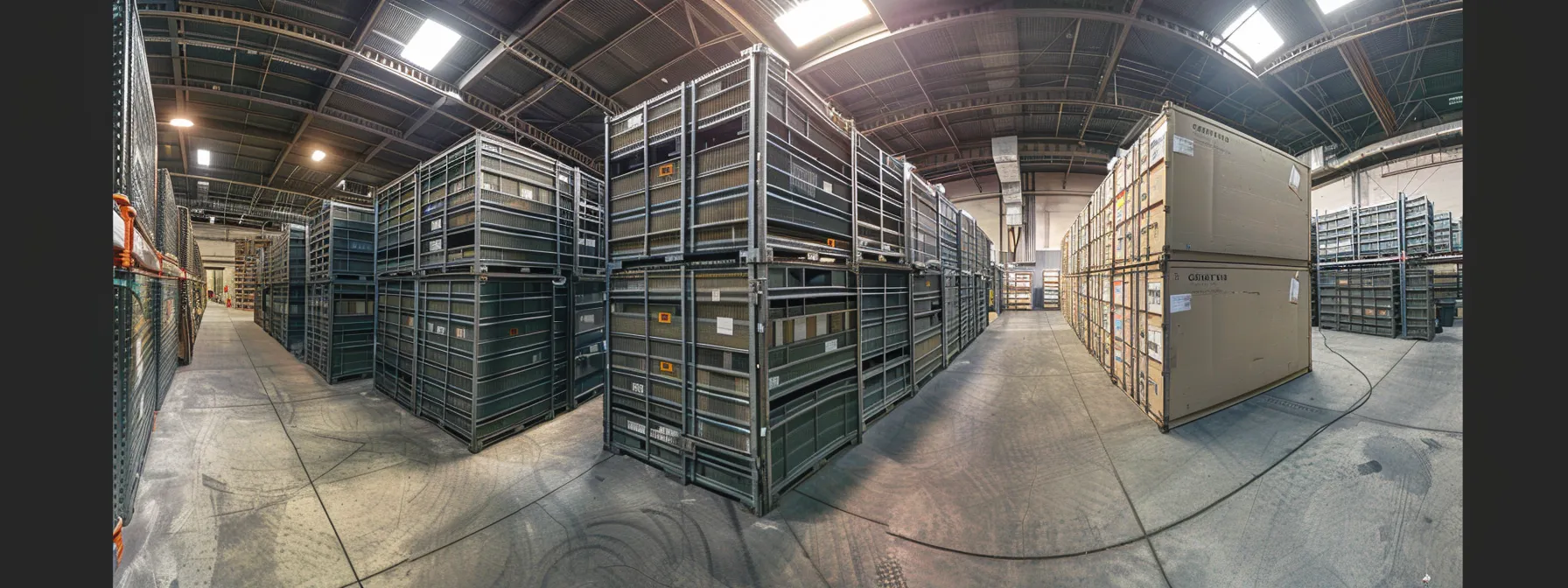 A Stack Of Neatly Organized Boxes And Crates In A Spacious, Secure Storage Facility In Los Angeles, Showcasing Affordability And Reliability For Long-Term Storage Needs.