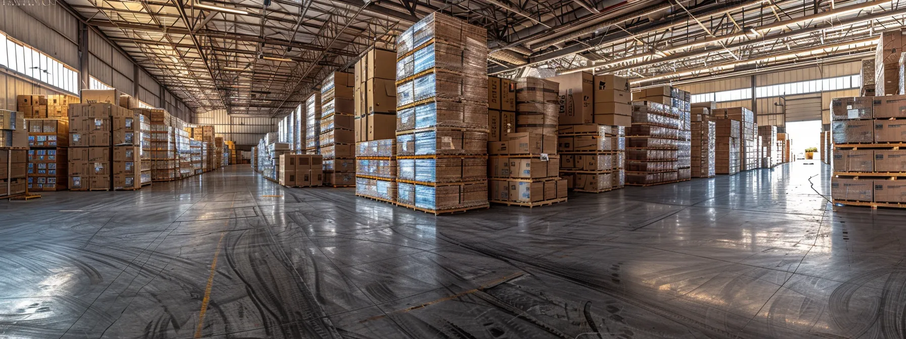 A Stack Of Perfectly Packed Cardboard Boxes In A Warehouse In Orange County, Showcasing Efficient Design And Eco-Friendly Packaging Options.