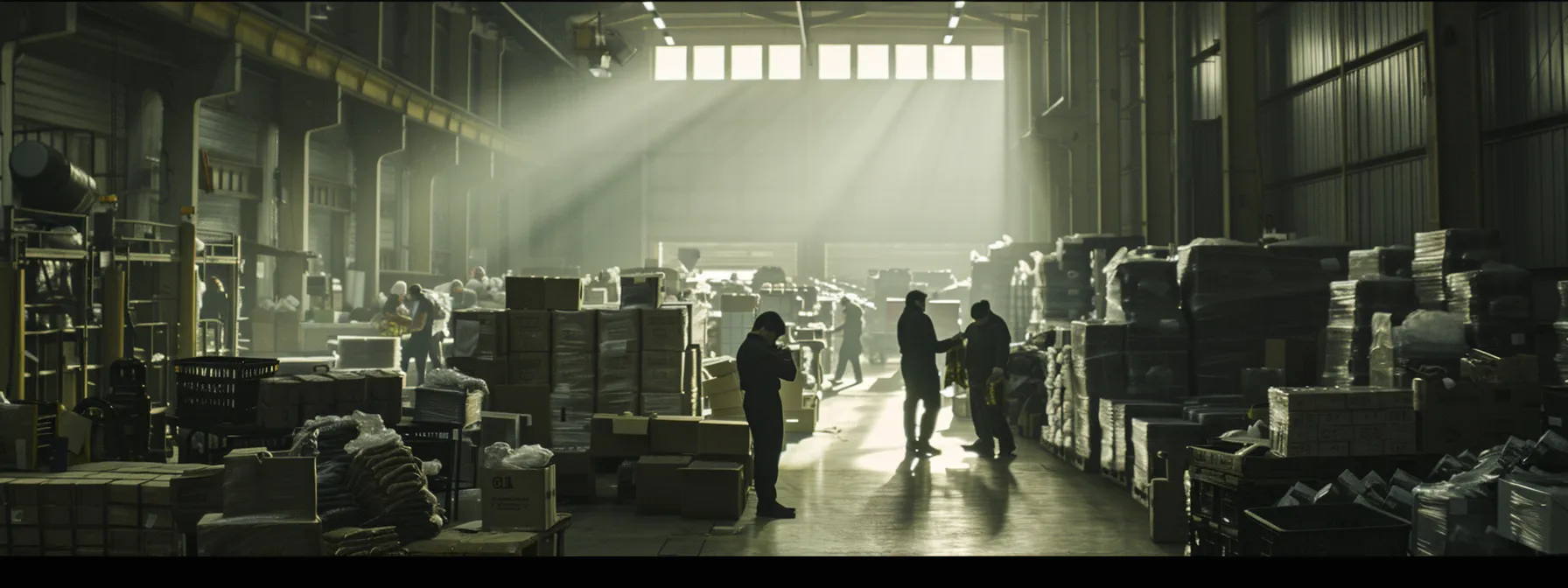 A Warehouse Bustling With Workers Efficiently Packaging Items In Customized Boxes, Ensuring A Smooth Supply Chain Operation.