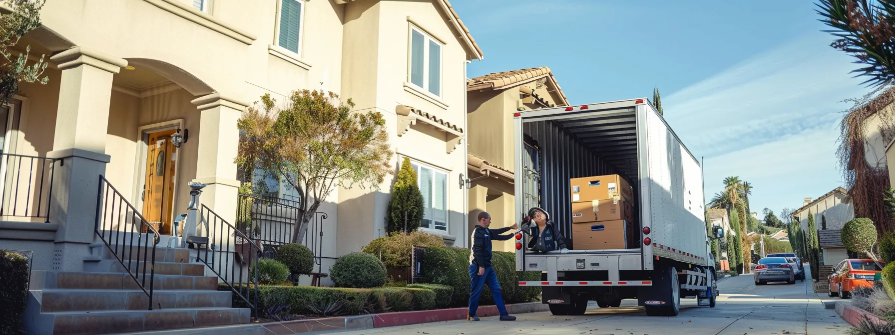 Efficient Same-Day Movers In Orange County Carefully Loading Furniture Onto A Specialized Moving Truck, Ensuring A Smooth And Stress-Free Relocation Experience.