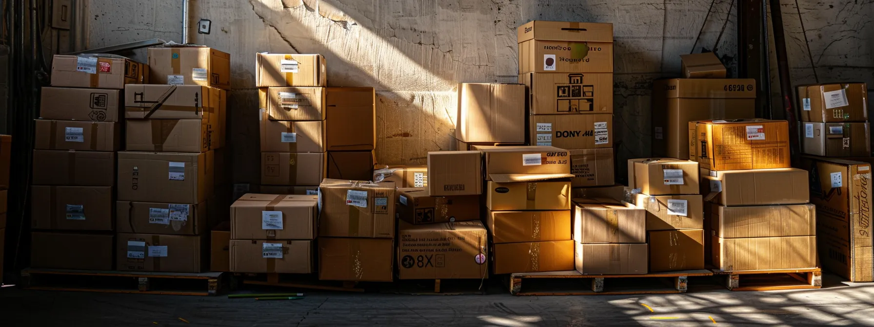 Efficiently Organized Boxes Labeled By Room, Ready To Be Loaded Onto A Moving Truck In Sunny Los Angeles.