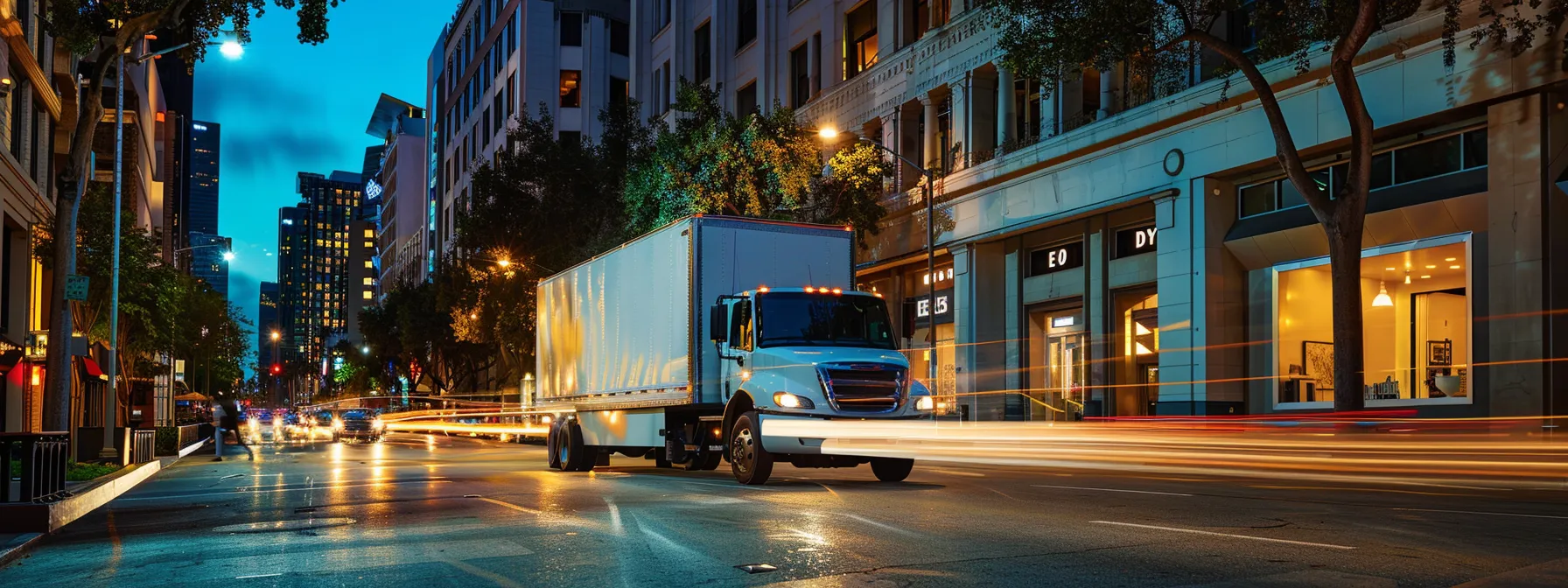 Navigating Los Angeles With Move Central: A Moving Truck Smoothly Maneuvering Through La Traffic, Guided By A Local Expert To Ensure A Stress-Free Relocation Experience.