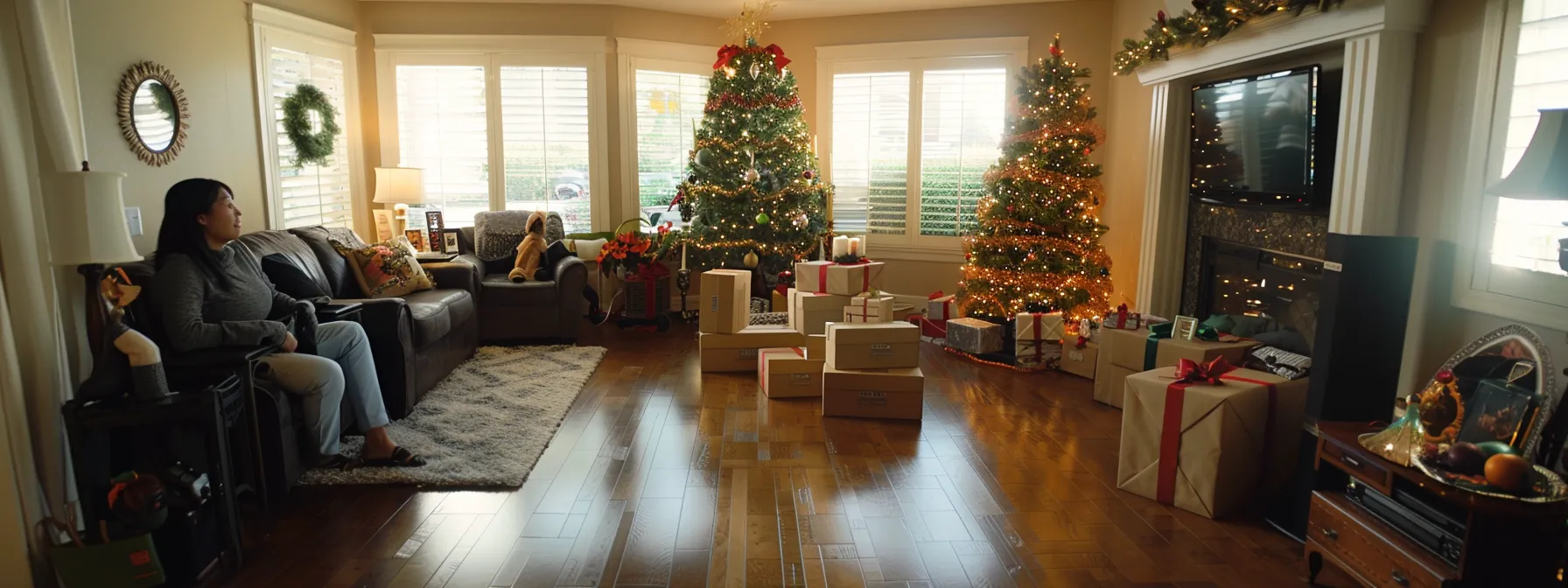 A Professional Moving Company Representative Providing Detailed Information To A Couple, Surrounded By Stacks Of Moving Boxes In A Bright And Spacious Living Room In Irvine, Ca (33.6846° N, 117.8265° W).