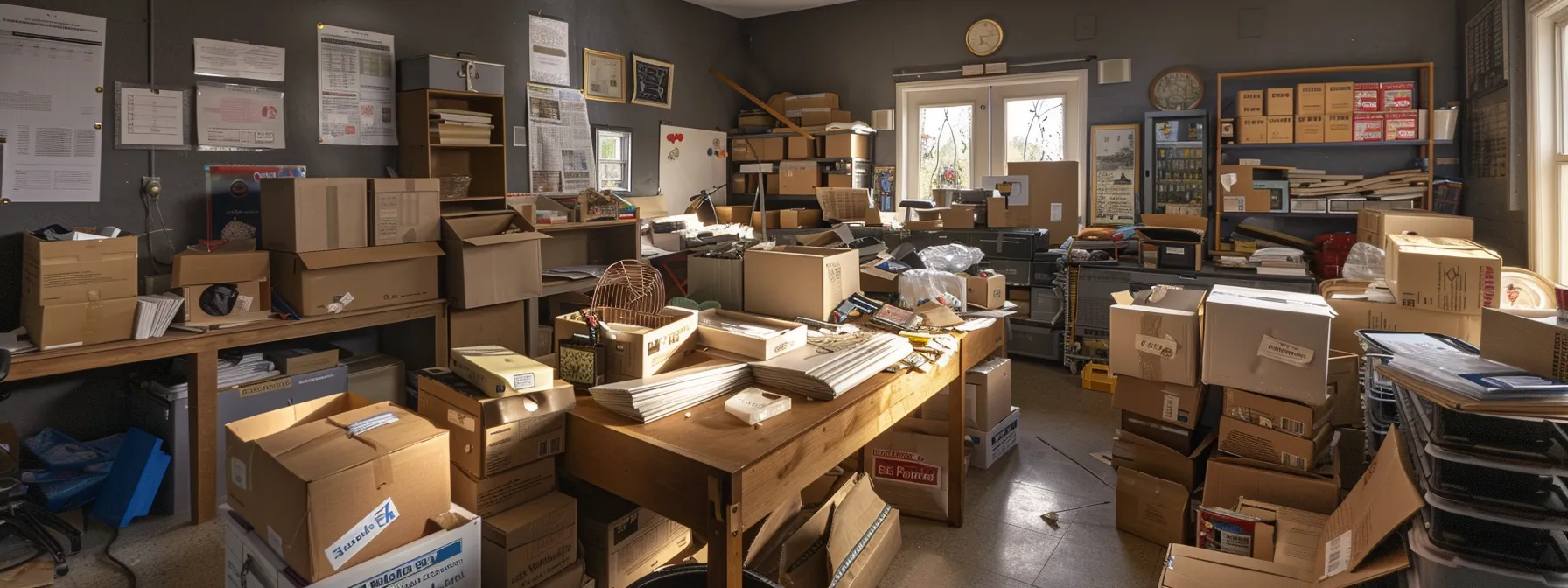 A Room Filled With Labeled Boxes, Packing Supplies, And A Detailed Moving Plan Spread Out On A Table, Showcasing The Organized Preparation For A Long Distance Move In Irvine, Ca (33.6846° N, 117.8265° W).